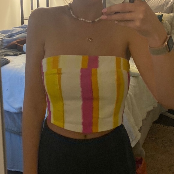 Peppermayo Refreshments Bustier Top - Sunset Stripe - Picture 4 of 5